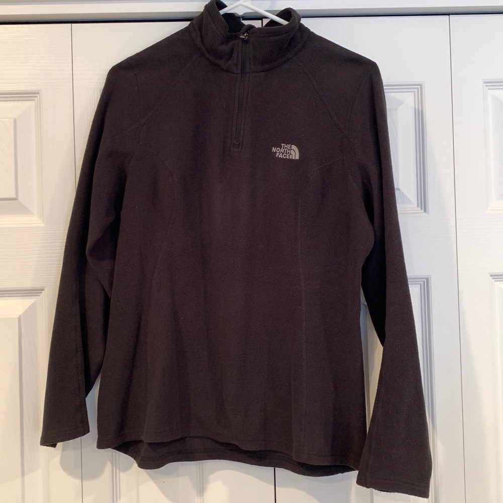 North Face black fleece quarter zip size medium